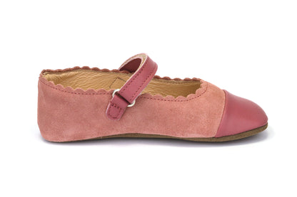 Obex Balerina Interno ballerine bambina in pelle antiscivolo – Lampone