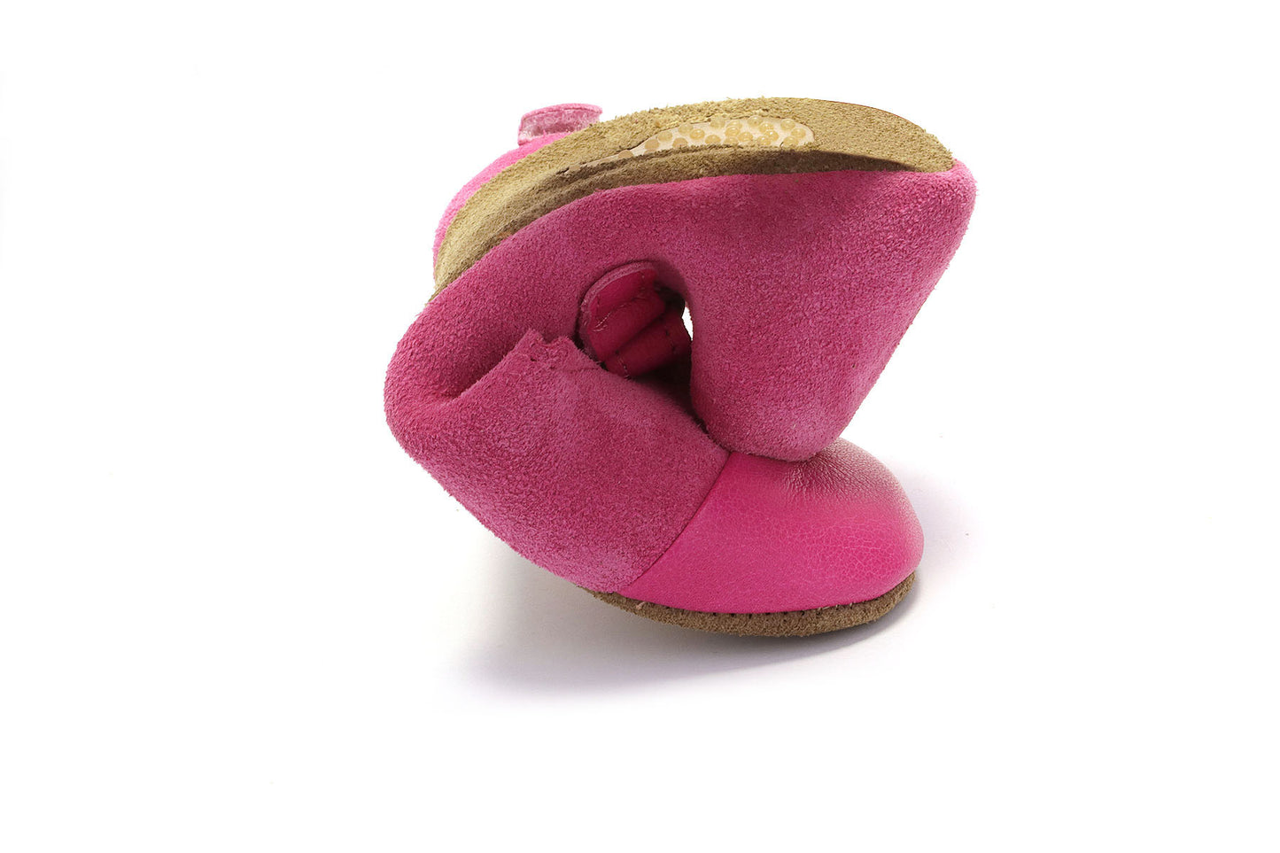 Obex Balerina Interno ballerine bambina in pelle antiscivolo – Fucsia