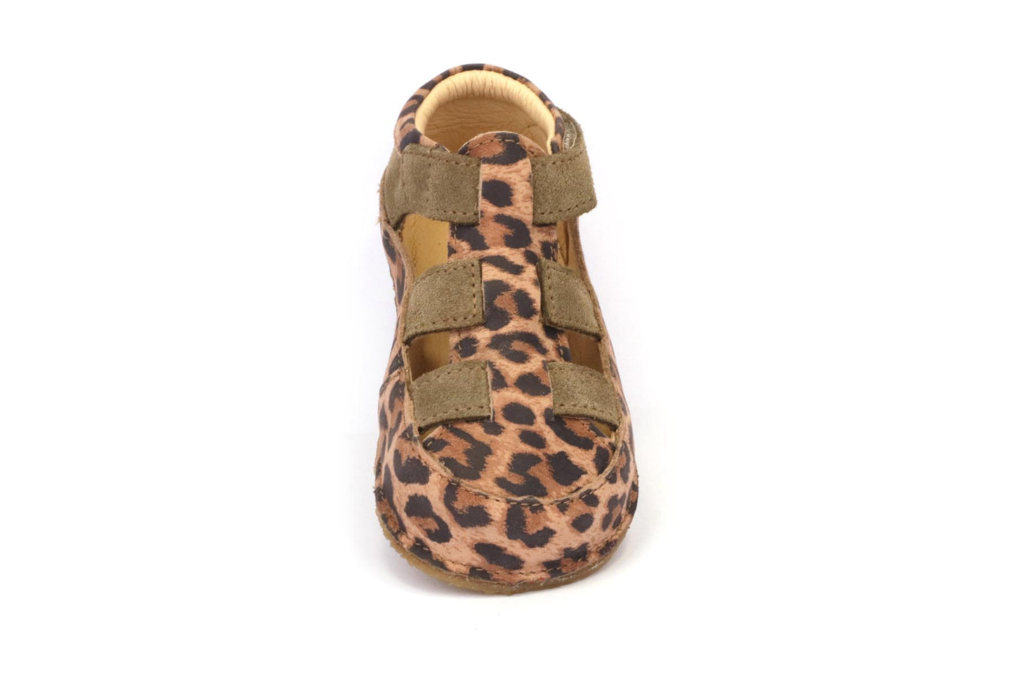 Obex Helis sandali bambini in pelle antiscivolo per estate e asilo – Leopardato