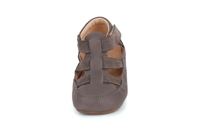 Obex Helis Largo pantofole bambini in pelle per asilo e casa – Grigio