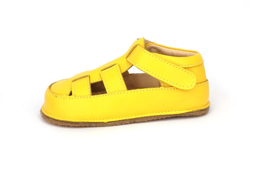Obex Helis sandali bambini in pelle antiscivolo per estate e asilo – Giallo