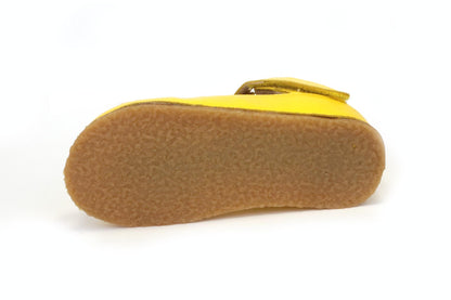 Obex Helis sandali bambini in pelle antiscivolo per estate e asilo – Giallo