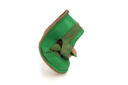 Obex Helis sandali bambini in pelle antiscivolo per estate e asilo – Verde prato